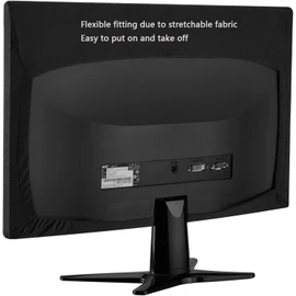 CaSZLUTION Monitor Dust Cover 32, 33, 34, 35 Inch LCD/LED/HD Panel Dust Cover Case - Stretch Fabric Anti-Dust Monitor Cover Compatible 32-35 Inch PC, Desktop Computer and TV (16:9)
