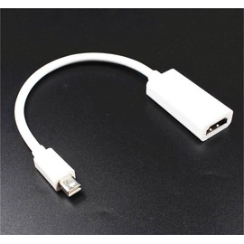 SHANFEILU Mini DisplayPort to HDMI Adapter Mini DP Male to HDMI Female Adapter HD 1080P TB 2.0 for Air/Pro,Pro/Dock,Monitor,Projector White 6.3 inch