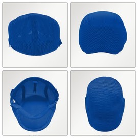 HIQIU Unisex Peaked Cap Beret Hat Men's Breathable Mesh Flat Cap Men's Summer Gatsby Newsboy Beret Cap Flat Cap Men's Summer Hat Sports Hat Adjustable 55 cm - 60 cm, blue, M - L