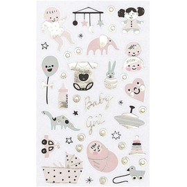 Rico Design Paper Poetry Gold Foil Stickers Baby Girl