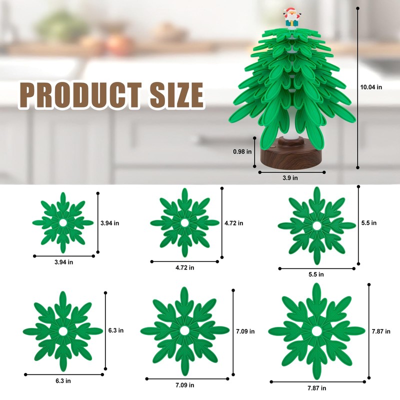 Silicone Tree Trivets for Hot Dishes Hot Pots and Pans