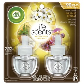 Air Wick Scented Oil Refills - Life Scents - Paradise Retreat - 2 Count Oil Refills Per Package - Pack of 2 Packages