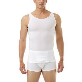 Underworks Mens Microfiber Compression Tank, Medium, White