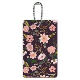Simona Flowers Floral Pattern Luggage Card Suitcase Carry-On ID Tag