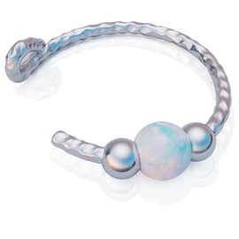 Tiny Faux Clip On Nose Ring - 20 Gauge clip on Nose Piercing hoop– 925 Silver Fake nose rings with White Opal - Handcrafted Jewelry for Girls