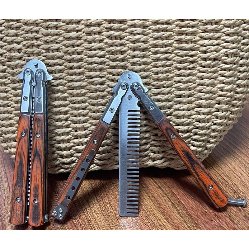 1 Pcs Metal Stainless Steel Durable Folding Butterfly Comb Gift