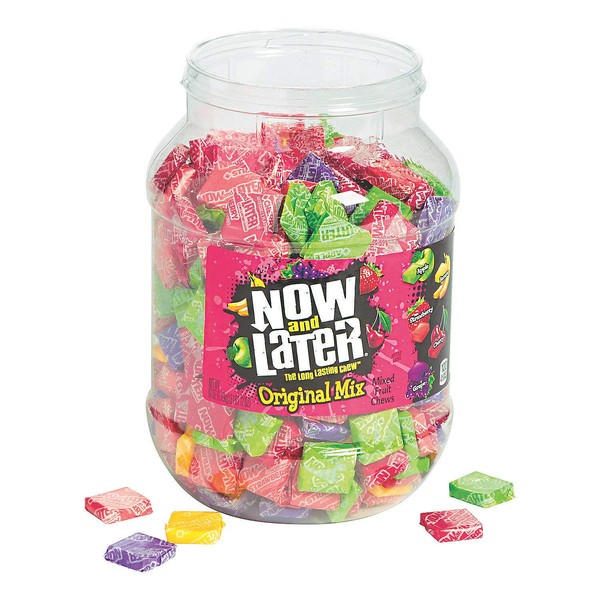Fun Express - Now And Later Asst Jar - Edibles - Soft & Chewy Candy - Taffy & Marshmallow - 400 Pieces