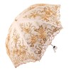 Honeystore Vintage Lace UV Sun Parasol Folding 3D Flower Embroidery