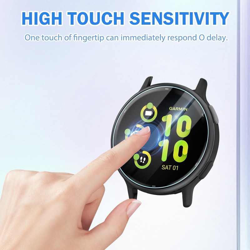 riwoauoo 5 Pack Watch Screen Protector for Garmin Vivoactive 5,