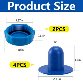 LFUTARI 6 Pcs Pool Plug Replacement and Pools Drain Water Valve Cap