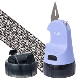 PLUS 40-915 Personal Information Protection Stamp Cutter Roller Keshipon Box Opener [Replacement] Pale Blue IS-590CM 40-911 + Dedicated Ink Cartridge 1 Piece