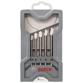 Bosch Professional 5 pcs. CYL-9 SoftCeramic Tile Drill Bit Set (for soft ceramic tiles, Ø 5,5-10 mm, Accessories drill driver)