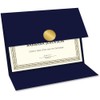 Geographics Certificate Holders - Tri-Fold Navy Linen 9.25x12.5 Inches -