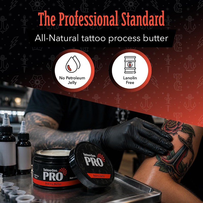 Pro Series Tattoo Process Professional Butter Processing Before + During
