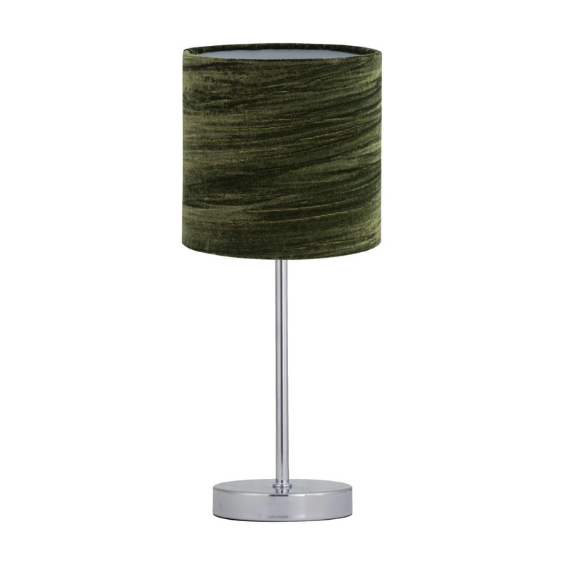 firstchoicelighting Set of 2 Green Crushed Velvet Table Lamp Shades,
