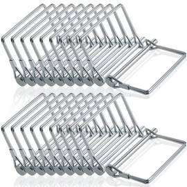 ZOOFOX 20 Pieces Trailer Coupler Pin, Heavy-Duty PTO Shaft Locking Pin Set, Square Wire Locking Pin for Farm Trailers Wagons Towing, Lawn and Hitches, 6/25" x 2-3/4"
