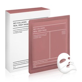 Collagen Maske korean skincare, 5Pcs Bio Collagen Maske Overnight, Hydratisierende Übernachtmaske, Anti-aging Kollagen Gesichtsmaske, Lösliche Collagen Night Wrapping Mask Sheet Mask