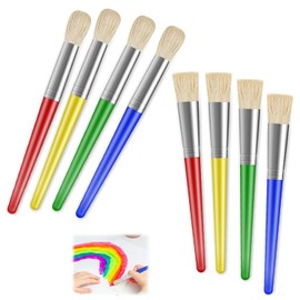 8 Paintbrushes - Art Painting Set | Easy Grip, Washable | Different Brush Heads, Great for Creative Projects