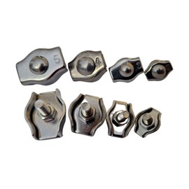 Simplex Clamp Wire Rope 316 Stainless Steel A4 Marine Grade, Wire Rope Cable Clamp, Industrial and Household Use - Pack of 4 (M2)