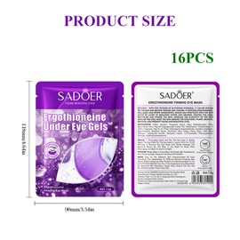 16 Pairs Collagen Under Eye Patches, Hydrating & Anti-Aging Gel Pads for Dark Circles, Travel-Friendly Skincare Set for Women