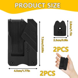 2Pcs Tape Measure Holder for Belt, Quick-Draw Universal Tape Holder Tape Measure Belt Clip Clip-on Tool Clips Scaffolding Tools Holder Accessories for Electrician Carpenter Plumber Impact Nailer