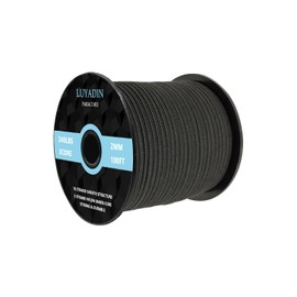LUYADIN Paracord 240lb - Diameter 2mm Micro Utility Cord -3 Strand Parachute Spool Cord - 100ft 200ft,Paracord for Camping,Hiking,Fishing,Outdoor and DIY