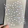 HYWWPFLAY 2 Sheets 5D Embossed Beach Nail Stickers - Starfish,
