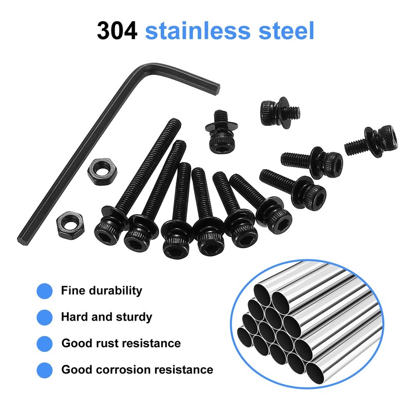 480 Pcs M3 Screws Bolts and Nuts Set, Hex Socket