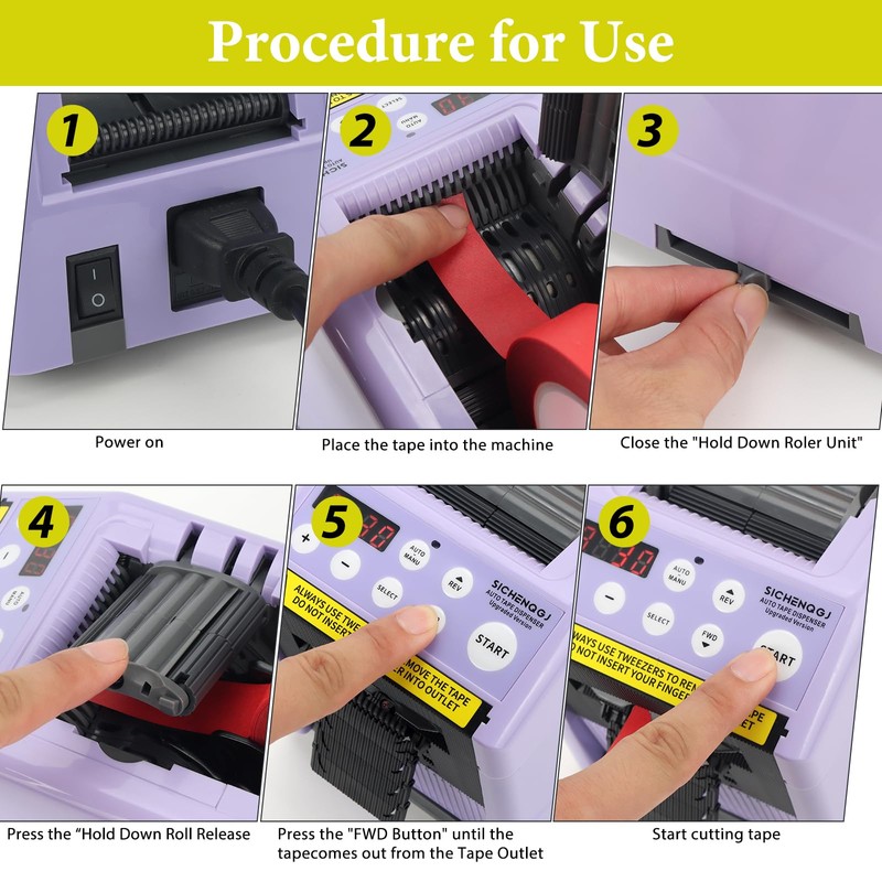 Upgraded Ribbon Cutting Machine, Automatic Tape Dispenser,5-999 mm Length Precision