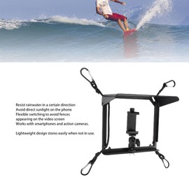 Luocute Cell Phone Fence Mount with Shade, Game Changer Mounting Kit for Phone Action Camera Recording Baseball Football Rugby Softball Games, Camera Mounts with Storage Bag