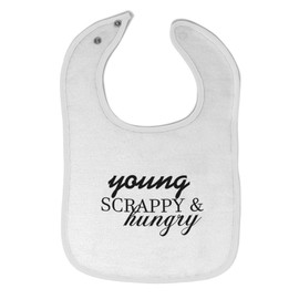 Toddler & Baby Bibs Burp Cloths Young Scrappy Hungry Silhouette Logo Cotton Items for Girl Boy A White Design Only