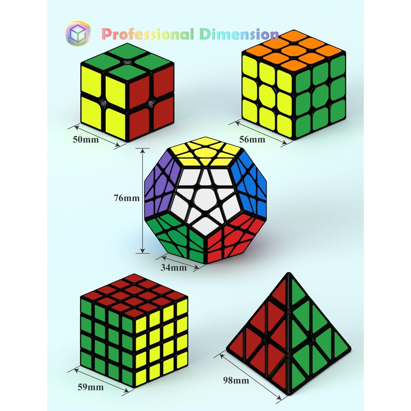 ROXENDA Speed Rubik's Cube Set, 2 x 2 3 x