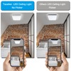 Taoellen Bathroom Ceiling Light,Double Silver Edge Square Ceiling Light,3240lm 36W