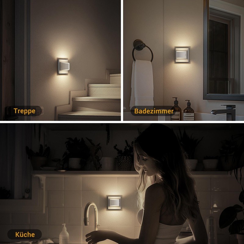 Emeritpro Night Light Socket, Night Light with Twilight Sensor, LED