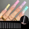 Clear Acrylic Nail Tips, 504 PCS XXL Extra Long Square