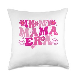 Nad-Mom In My Mama Era Lover Groovy Throw Pillow, 18x18, Multicolor