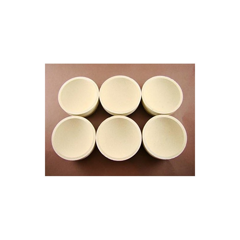 Lot of 6 - # 10 Mabor Cupel 2-3/8" Gold-Assay-Smelting-Refining-Melting-Cupels