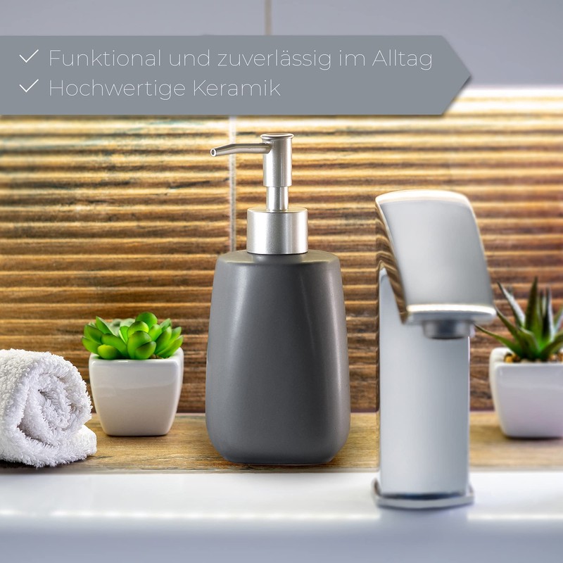 KADAX Soap Dispenser with Pump, Ceramic Matte Lotion Dispenser for