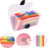 2 Pack Flash Card Holder Rainbow 13 Pockets A6 Accordon