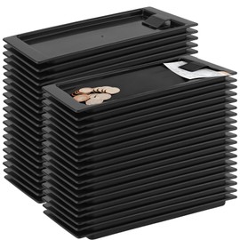 HAKZEON 40 PCS Black Check Holders, Plastic Tip Trays, Check Presenters for Restaurants, Bill Holder Guest for Bars, Hotels, Dining Cash Tip Bills