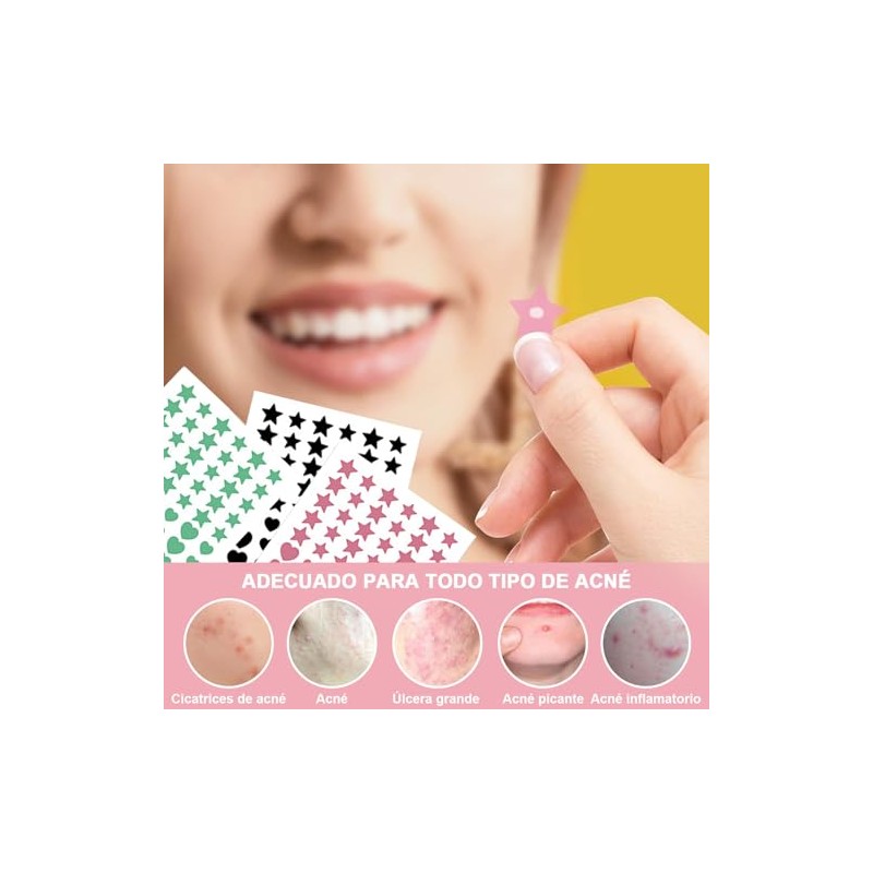 600pcs Pimple Patches Pueden Absorber Secreción Parches Acne Calcomanías Puntos