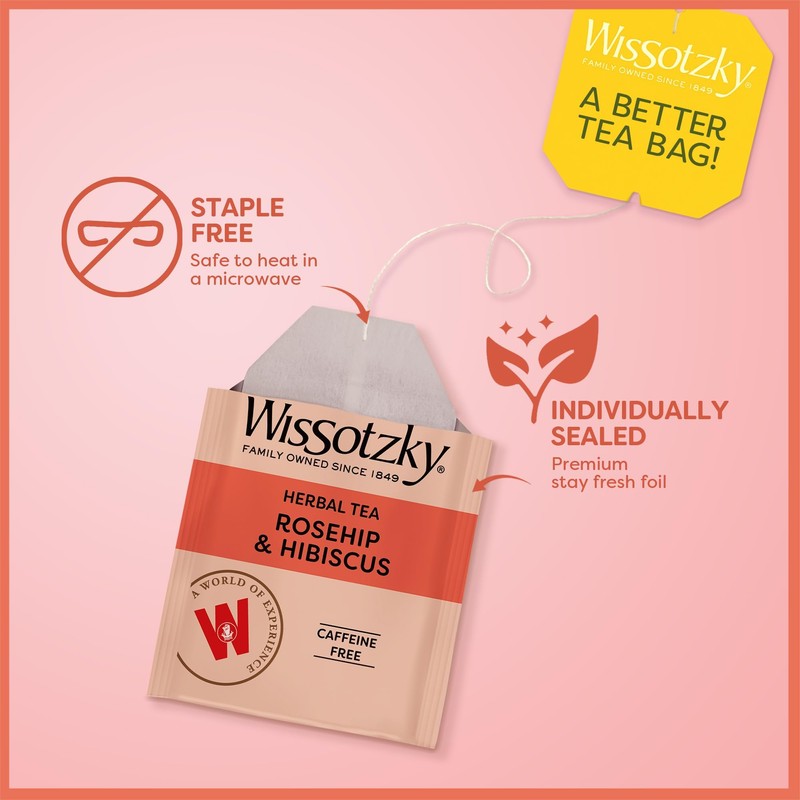 Wissotzky Rosehip & Hibiscus Herbal Tea (6 Pack - 120