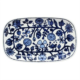 Hama Pottery Flower Parade Long Plate (White) 15-11