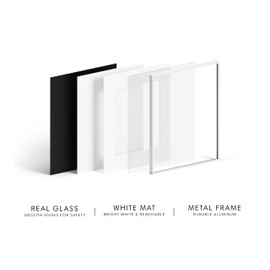 HAUS AND HUES 16x24 Picture Frame with Real Glass & White Premium-Grade Metal Matted to 12x16 - Aluminum Poster Frame 16x24 - Includes Hanging Kit - Ideal for Home, Office (16x24 in, White)