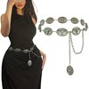 Western Metal silver chain belt for Women Cowgirl Chain Belts