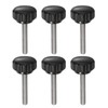sourcing map 6pcs Knurled Clamping Knobs M5 x 30mm Metric