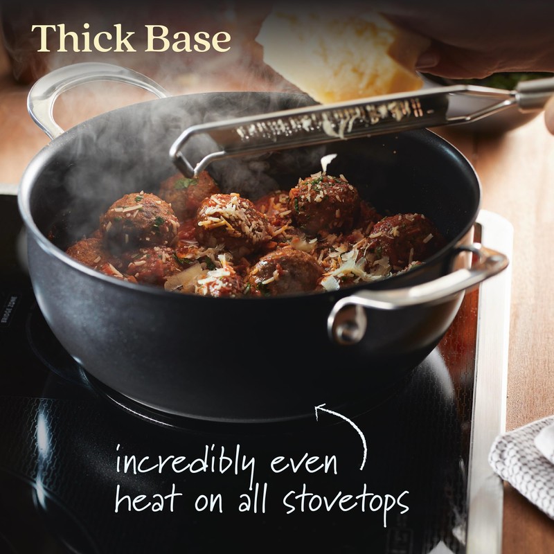 Anolon X Hybrid Nonstick Casserole Pan with Lid, Dark Gray