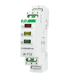 Phase Control 3 x 230 V + N Phase Lamp Phase Tester Control Lamp Light Detector LK-713K Green / Yellow / Red 3 Phase F&F 6011