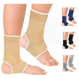 MASIOR Ankle Support Compression Sleeve for Men & Women | Running, Sports, Ligament Damage, Sprained Ankle, Achilles Tendonitis, Plantar Fasciitis | Foot Brace, Ankle Support for Football