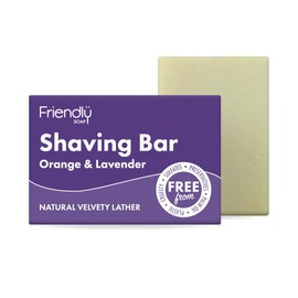 Friendly Soap - Naked & Natural Orange & Lavender Shaving Bars (7 x 95g), Rich, Soothing, Refreshing, Plant-Based, Cruelty-Free, Made By Hand, No Preservatives or Sulphates, Sustainable, Recyclable